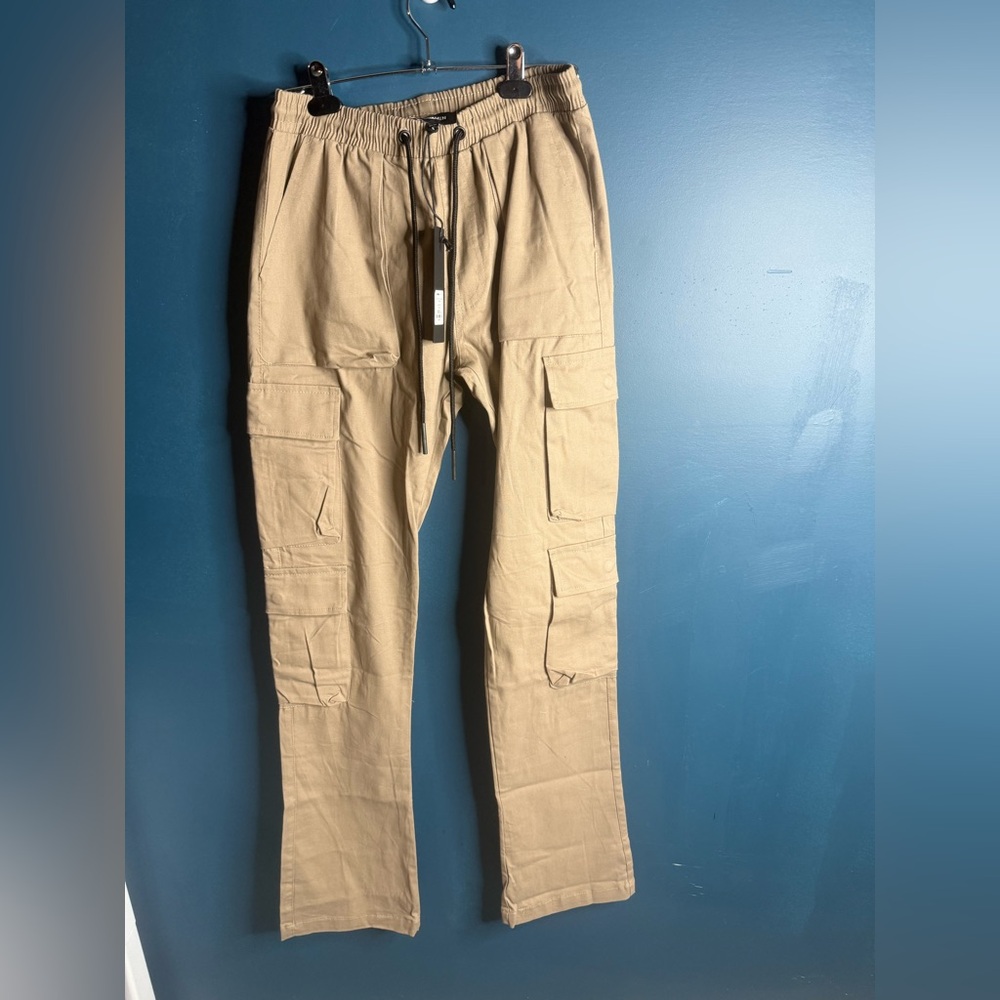 Fashion Nova Tan Cargo Pants Utility Style